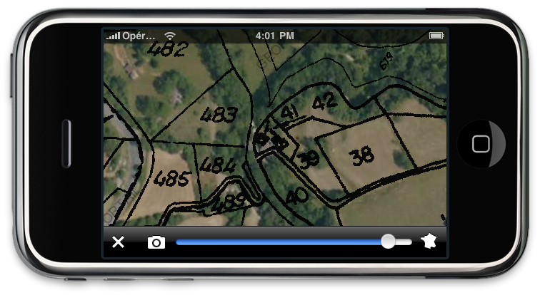 carte ign et cadastre sur iphone