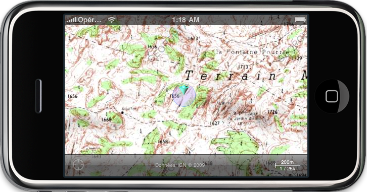 carte IGN iphone