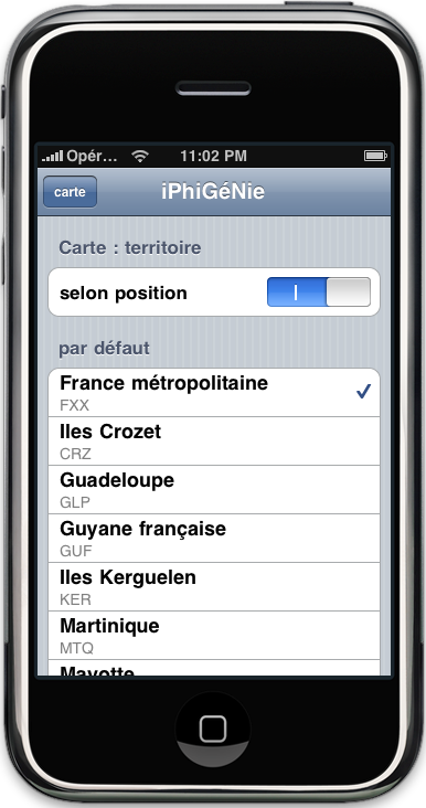 carte IGN iphone
